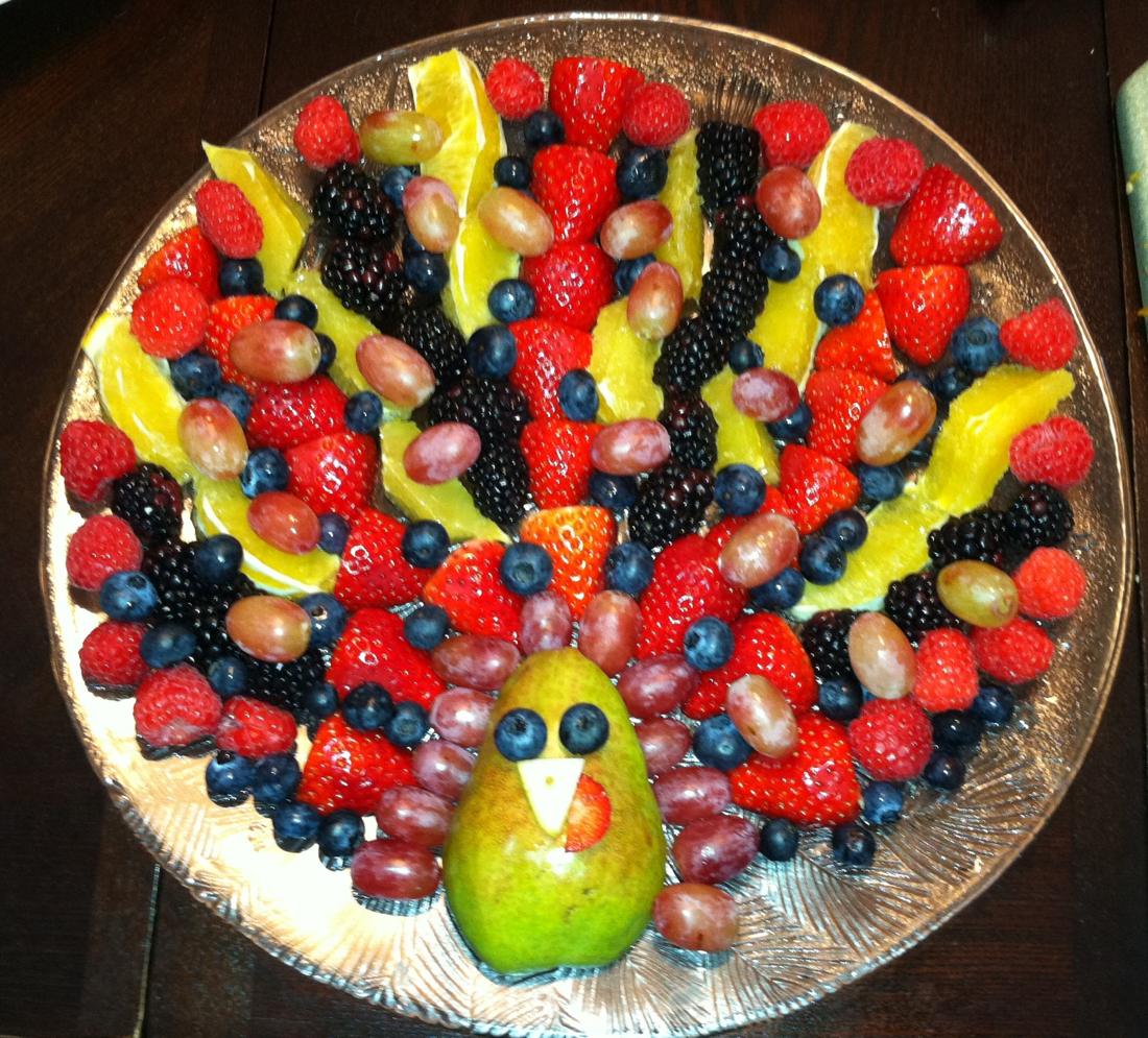A fruit platter from Forbes’ kitchen