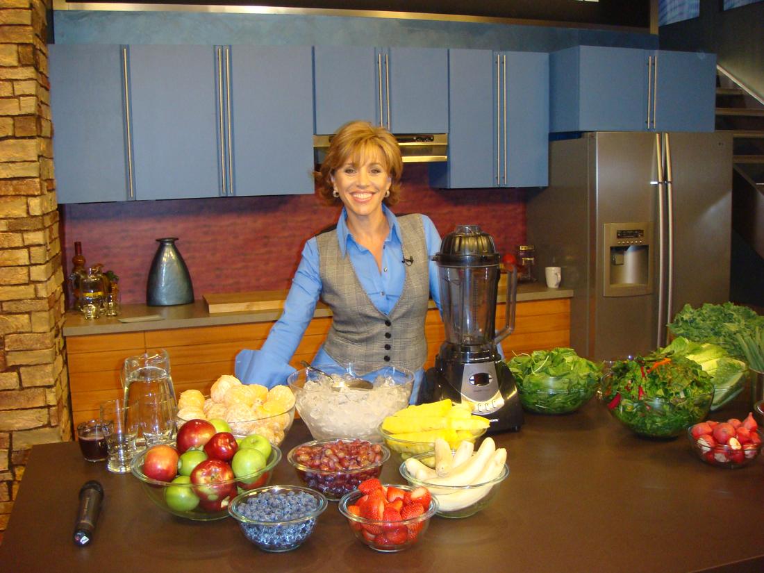 Forbes in the kitchen with fresh produce