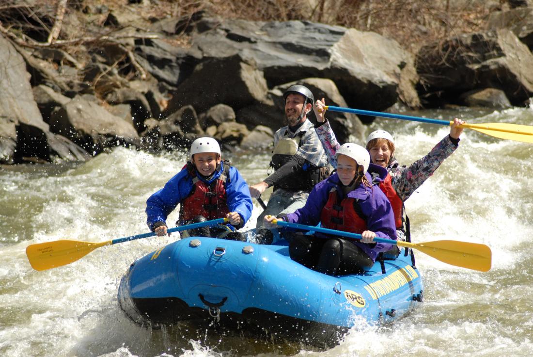 White-water rafting with the family