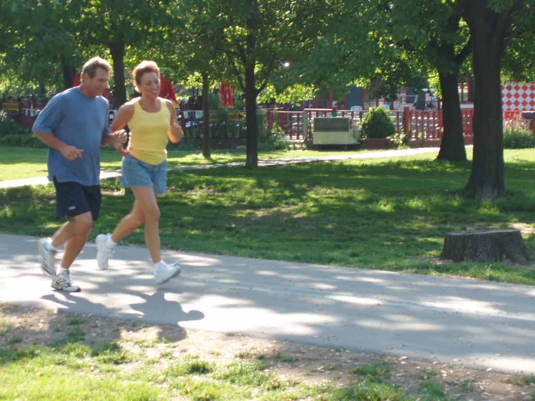 Forbes running in the park