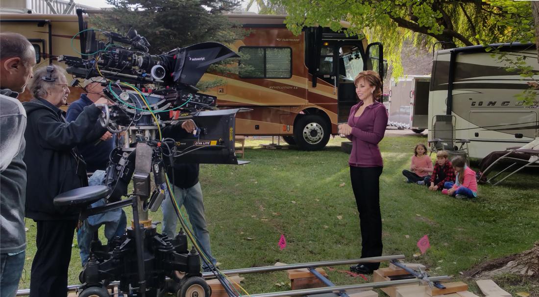 Filming on location