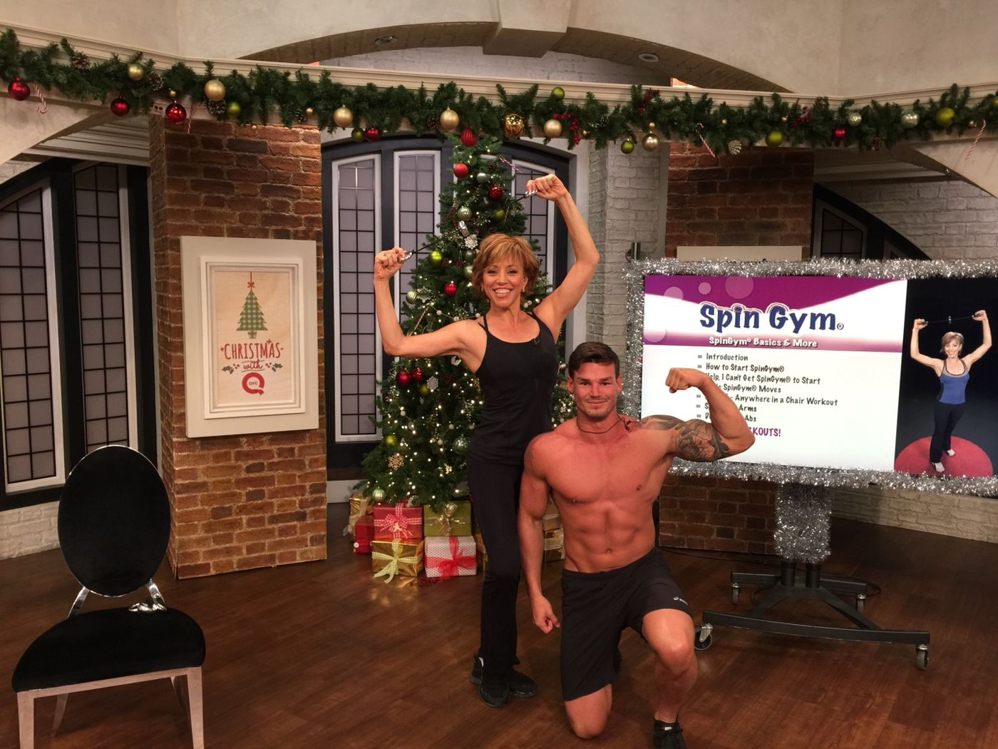 Forbes on the HSN set with SpinGym
